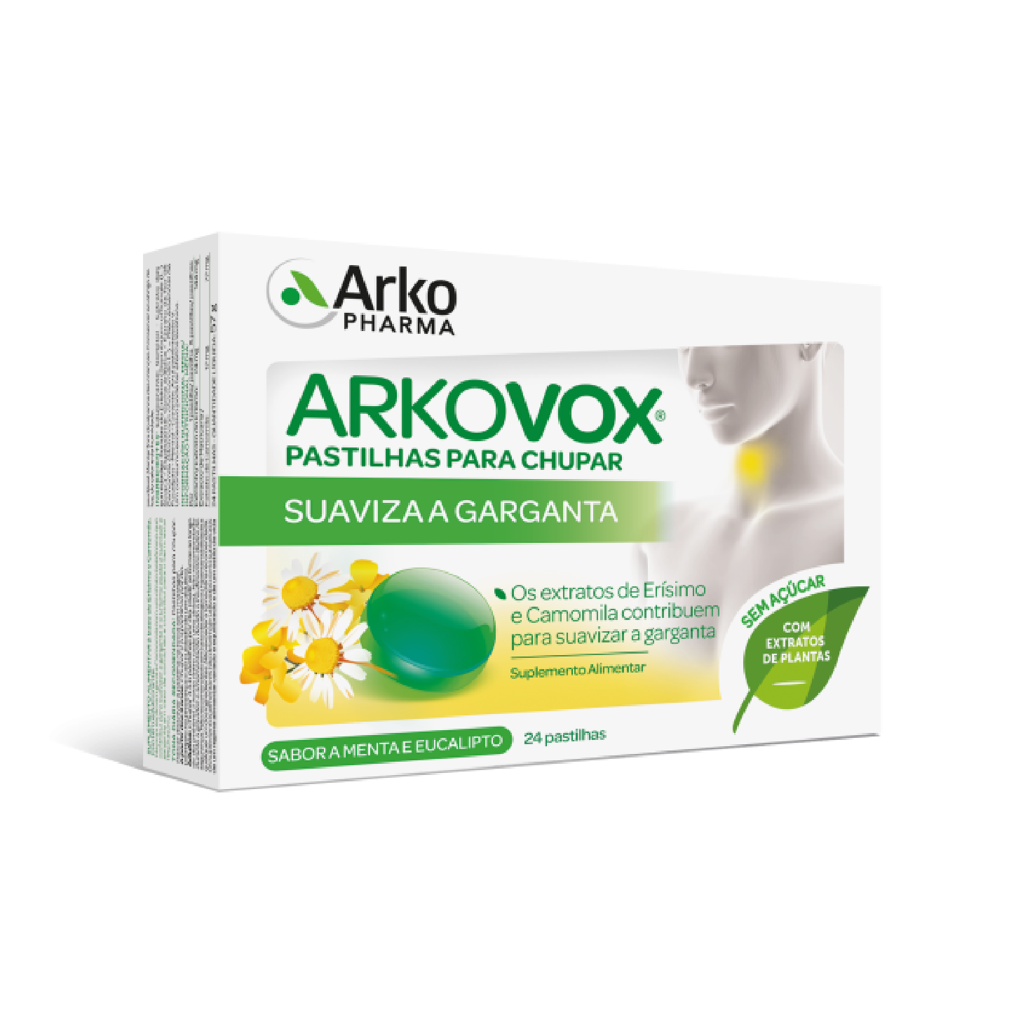 Arkovox Menta Eucalipto 24 Pastilhas