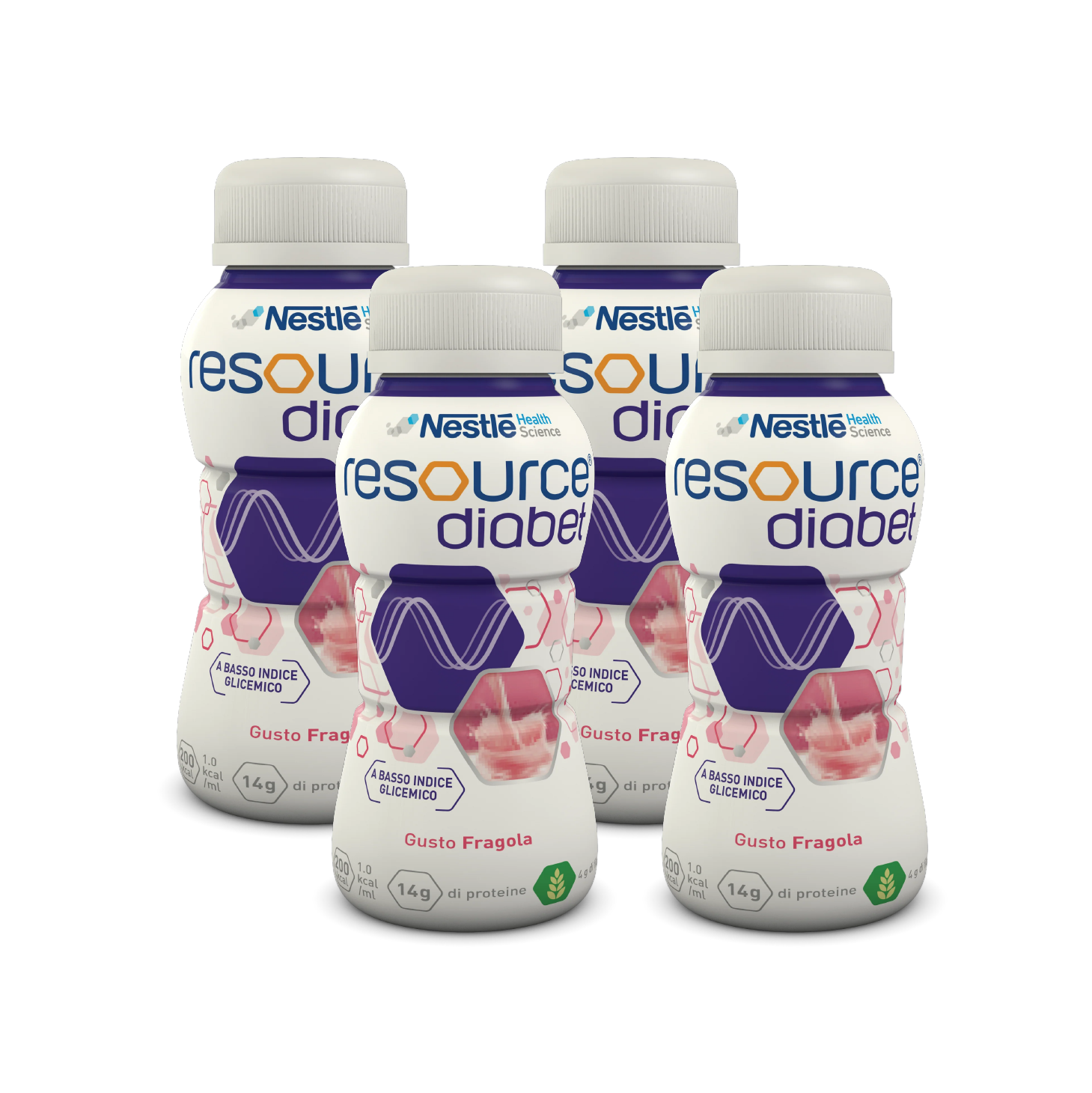 Resource Diabet Morango 200ml x 4 Unidades