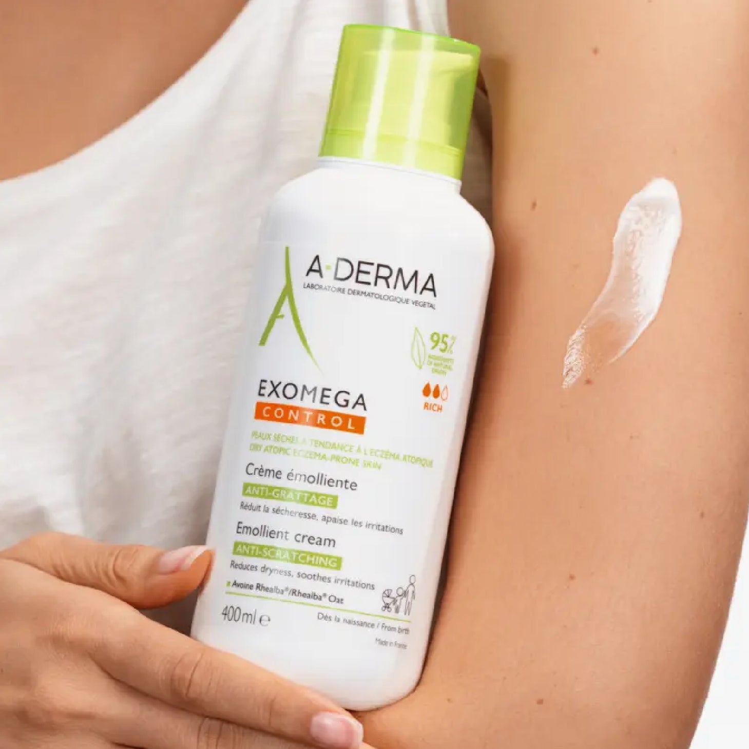 A-Derma Exomega Control Creme Emoliente 400ml + Óleo de Duche 200ml