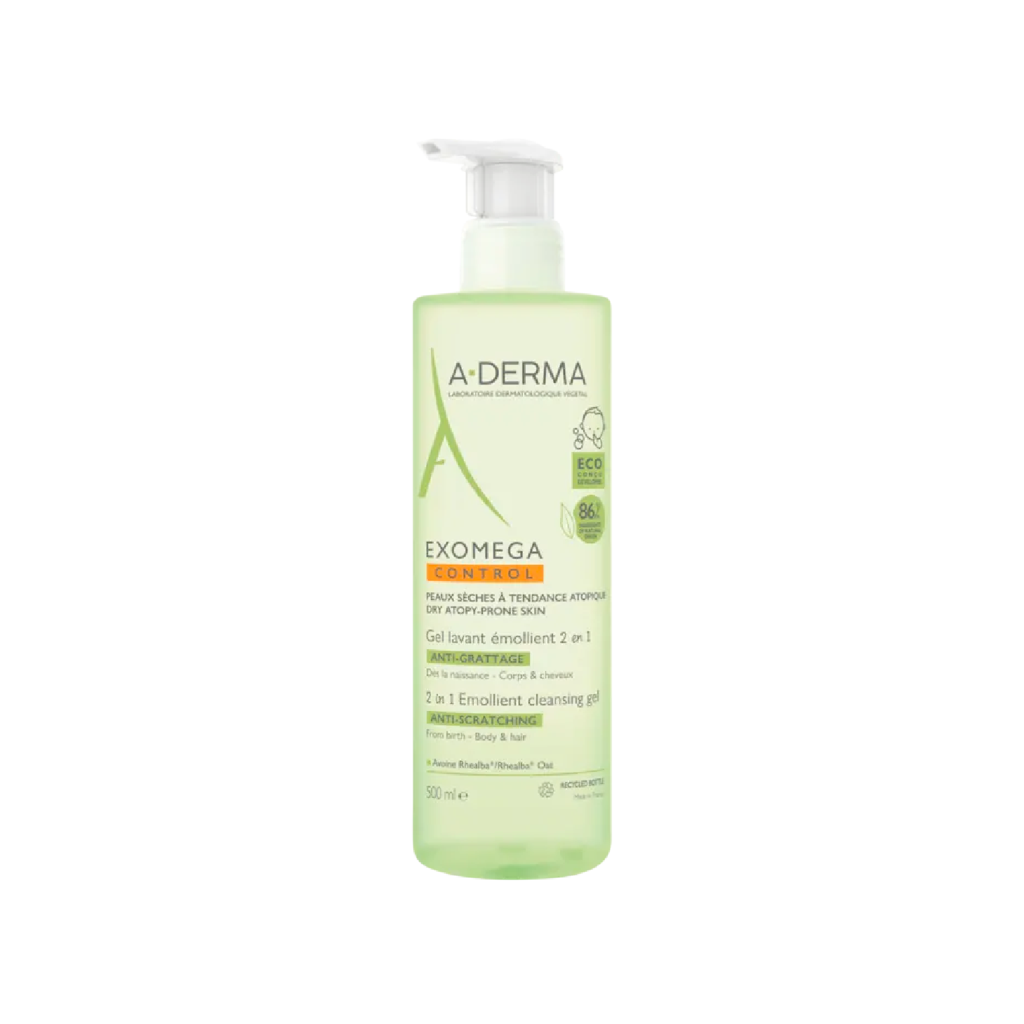 A-Derma Exomega Control Gel Corpo e Cabelo 200ml