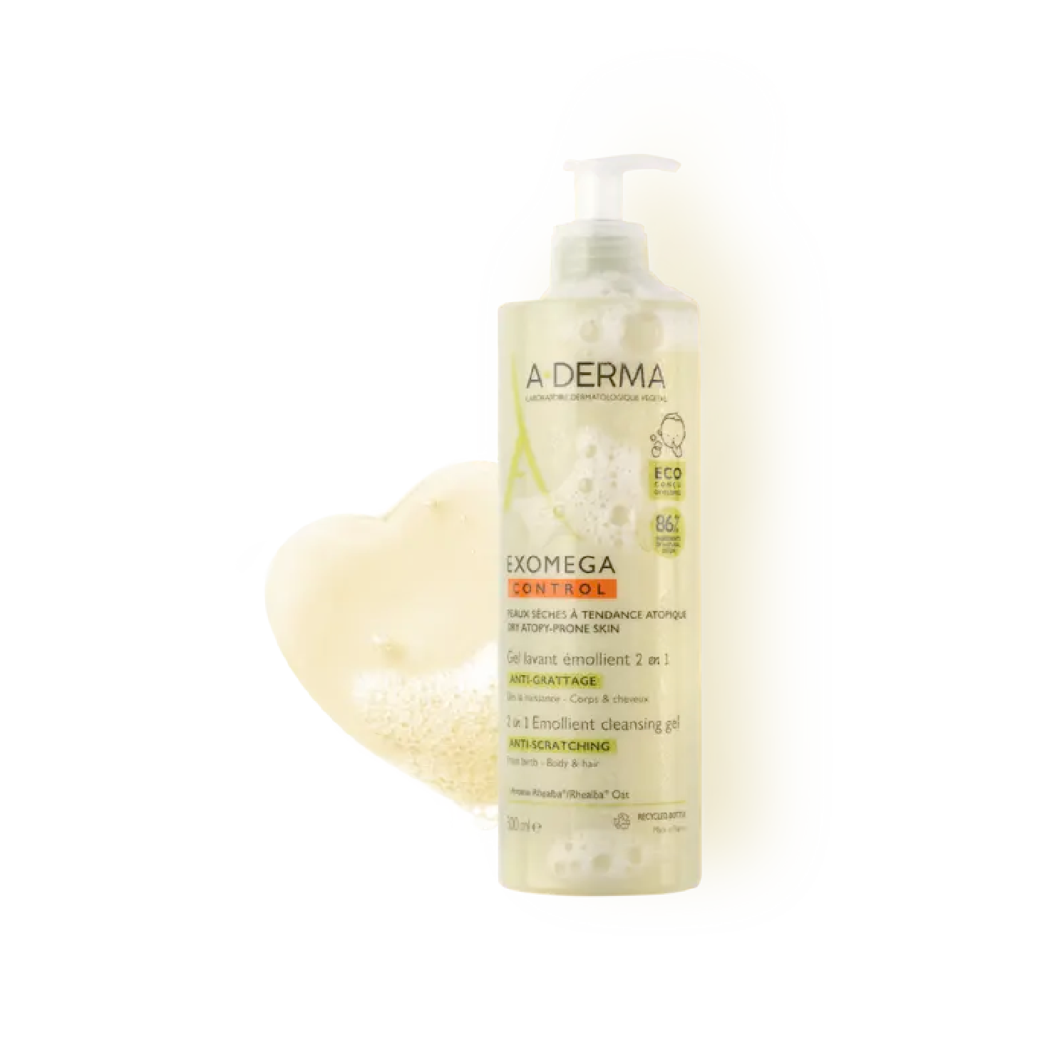 A-Derma Exomega Control Gel Corpo e Cabelo 200ml