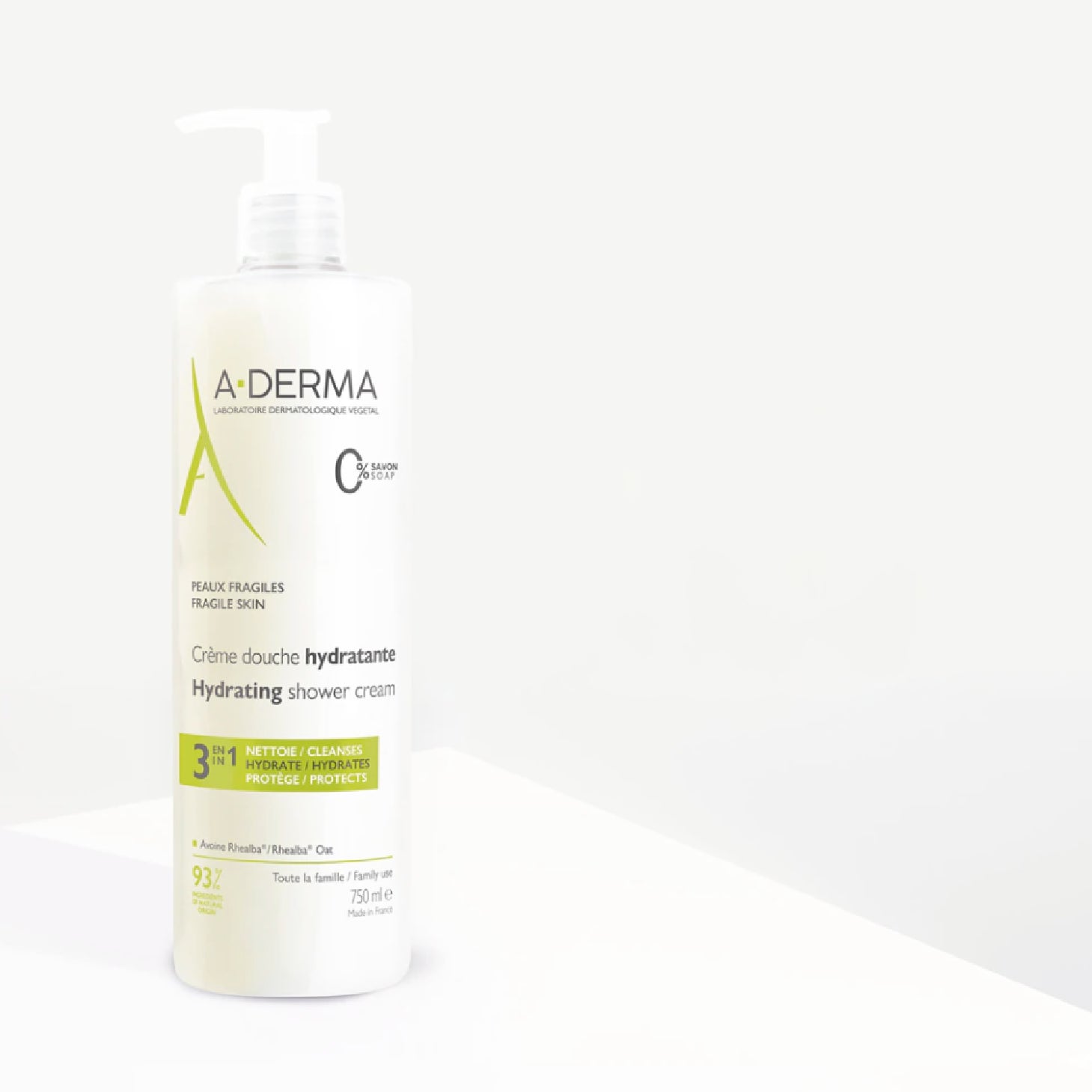 A-Derma Gel de Duche Hidratante 750ml x 2 Unidades