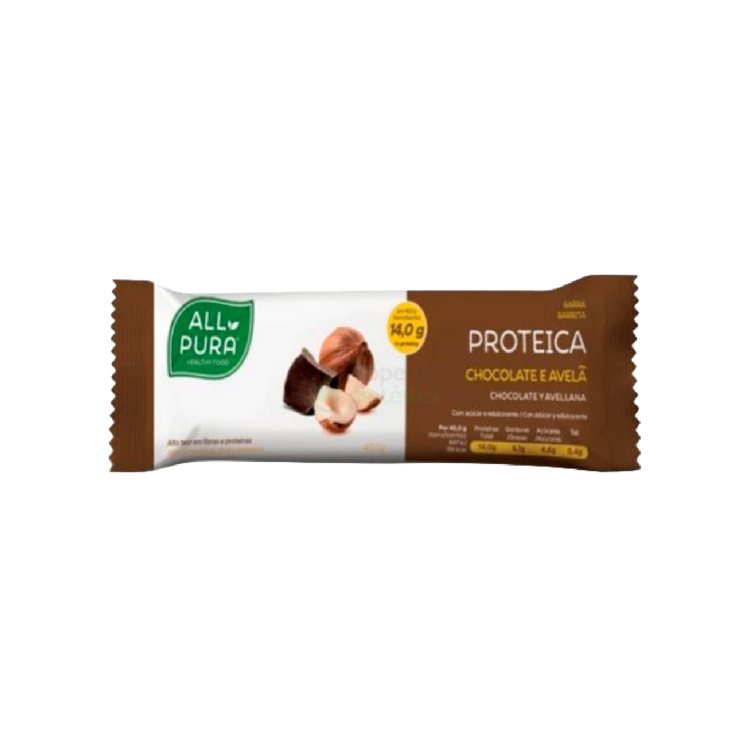 Barra de proteína Allpura Chocolate/Avellana 40 g