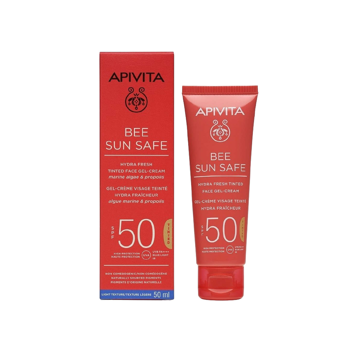 Apivita Solares Gel-Creme com Cor SPF50  50ml