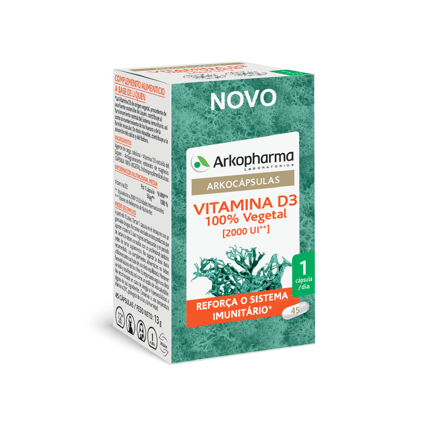 Arkocápsulas Vitamina D3 45 Cápsulas