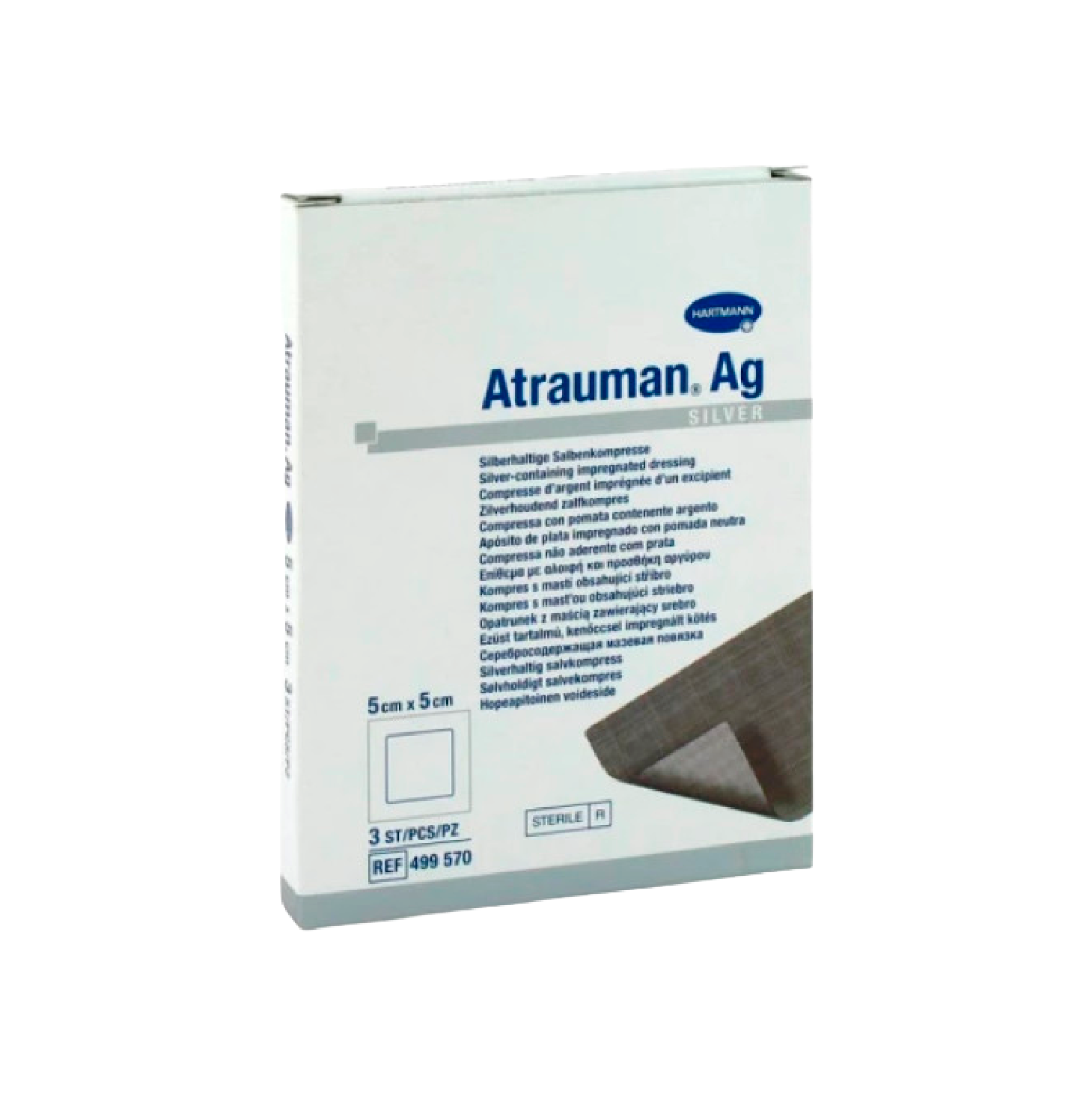 Atrauman Ag Comprensa 5x5cm x10 Unidades