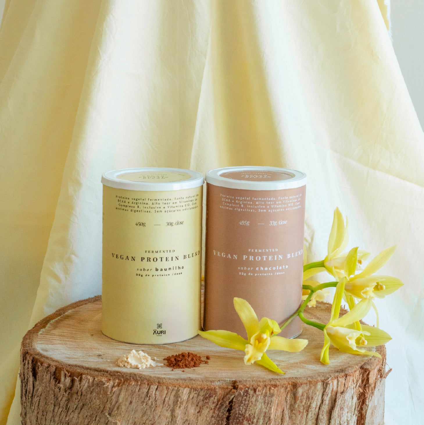 AuriFoods Proteína Vegetal Fermentada e Hidrolisada Chocolate 495g