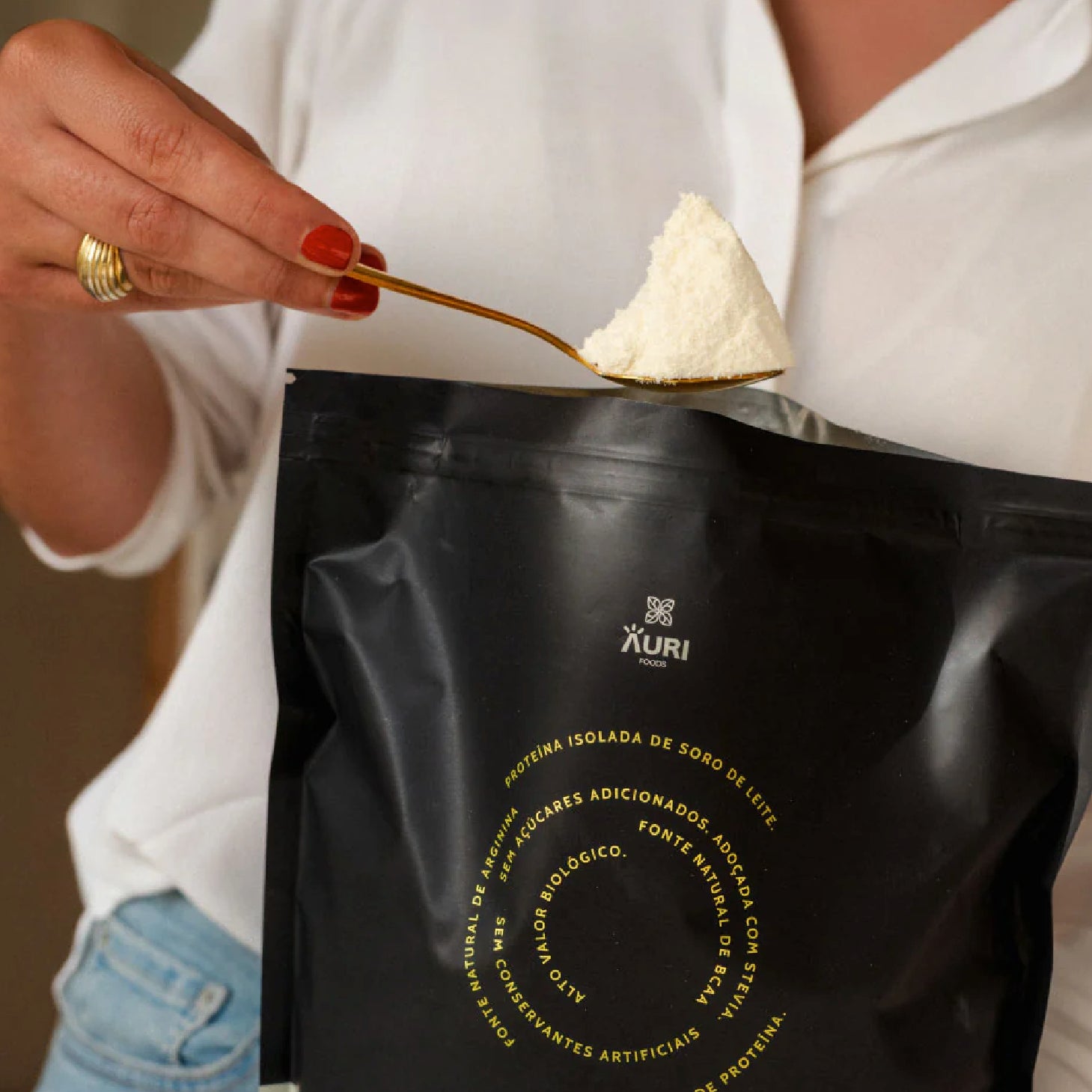 AuriFoods Proteína Whey Isolada Baunilha Pó 900g