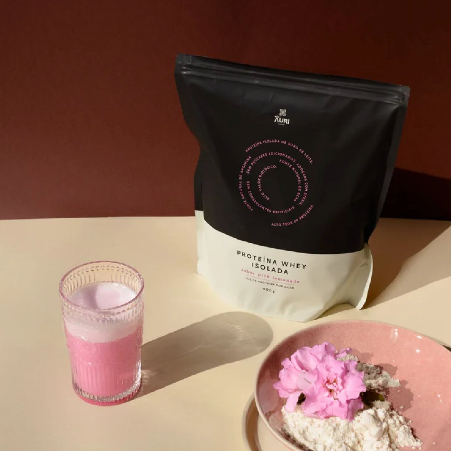 AuriFoods Proteína Whey Isolada Pink Lemonade Pó 900g