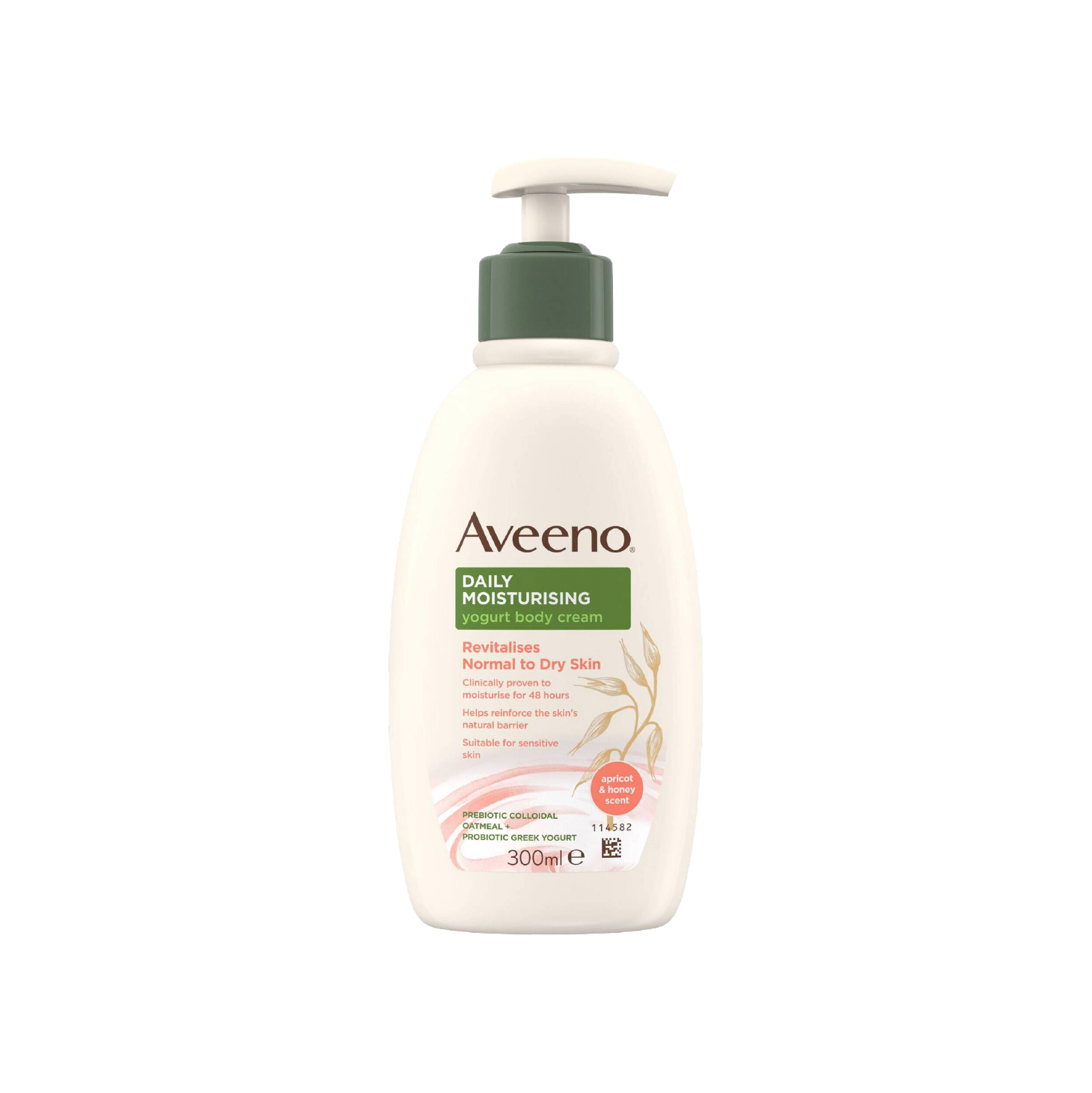 Aveeno Bálsamo corporal hidratante diario de yogur, albaricoque y miel (300 ml)