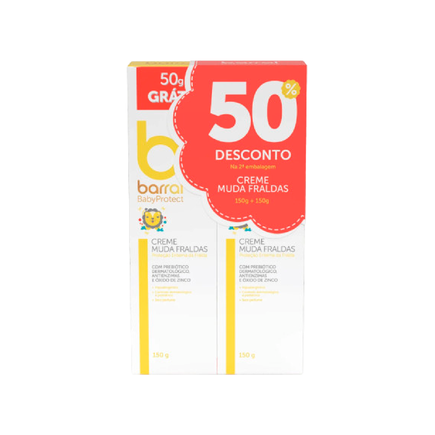 Barral BabyProtect Creme Muda Fraldas 150g x2 Unidades