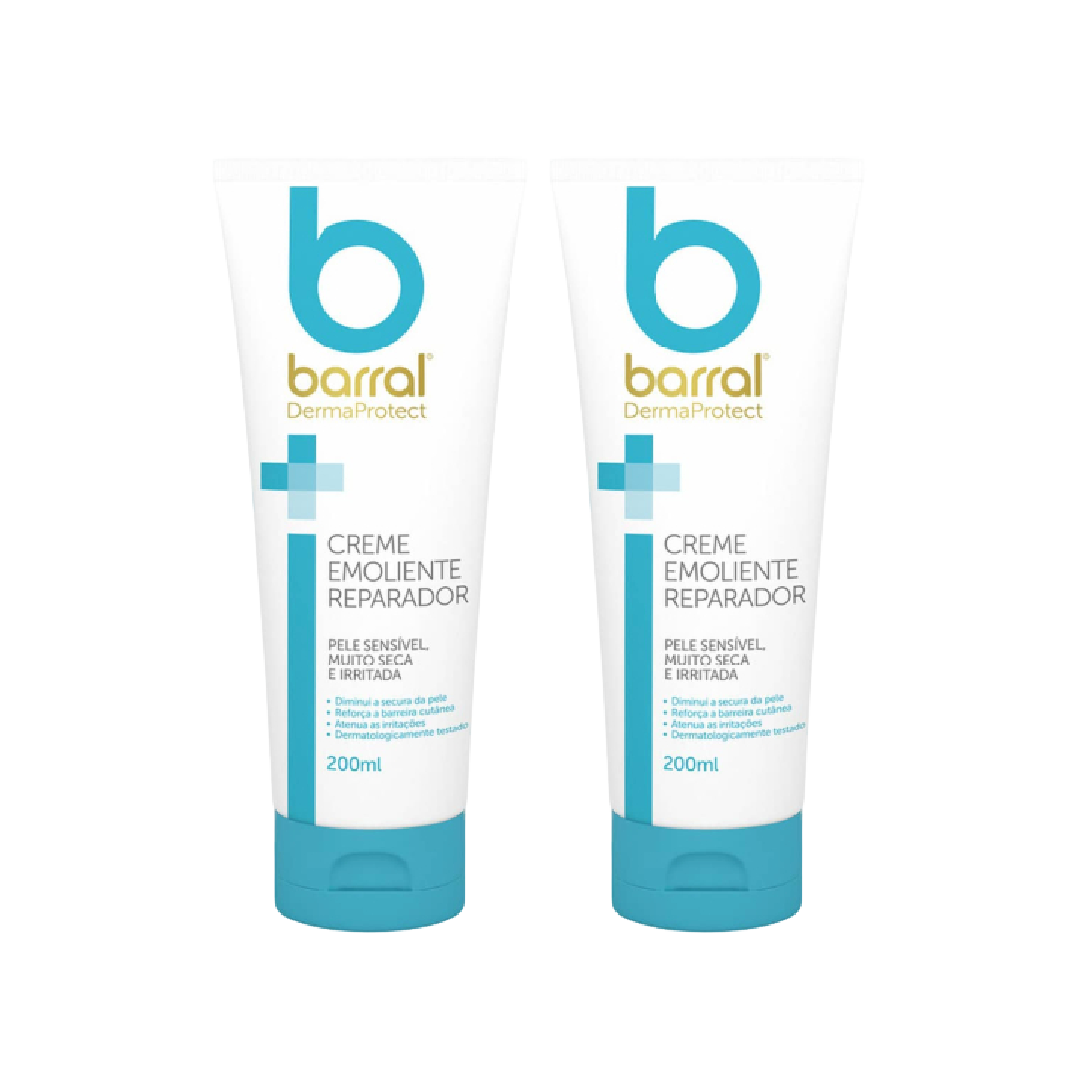 Barral Dermaprotect Creme Emoliente Reparador 200ml x2