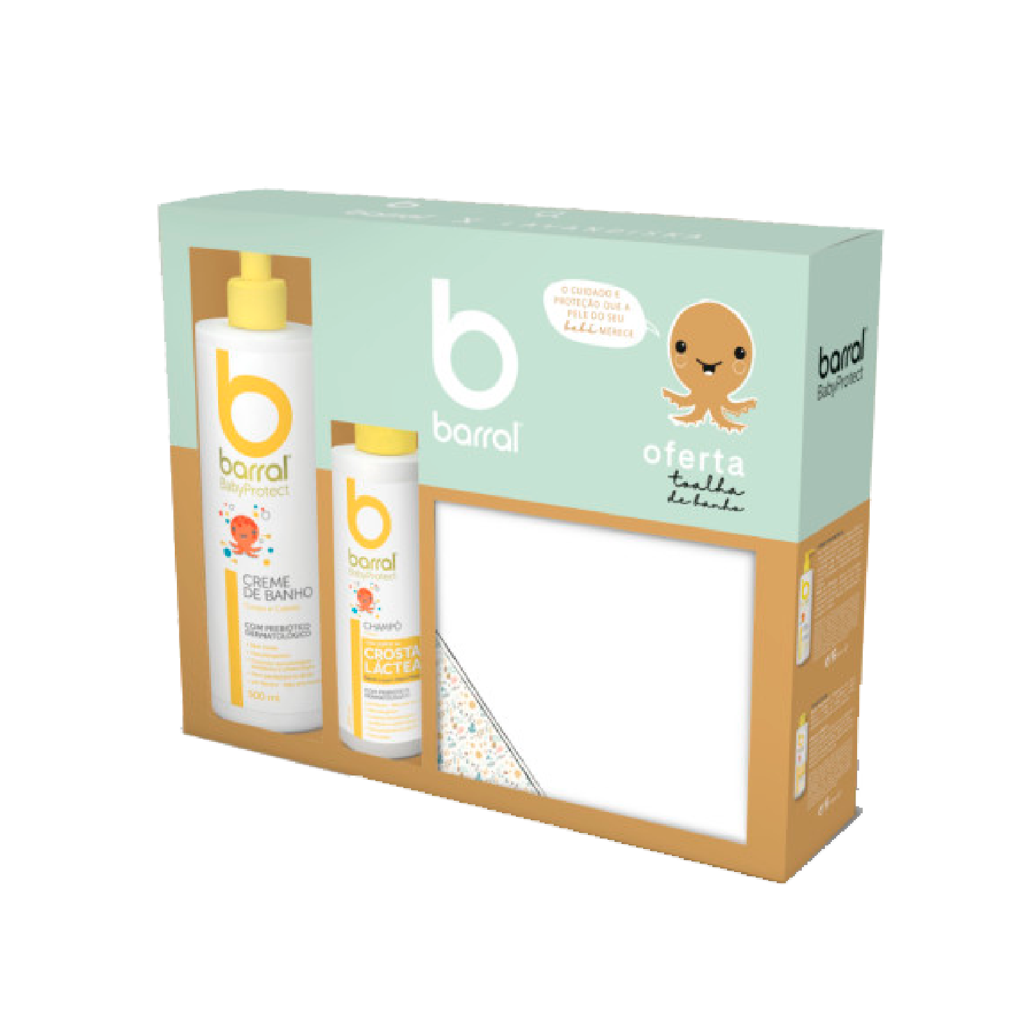 Barral Coffret BabyProtect Creme Banho 500ml + Champô 200ml + Toalha Banho