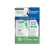 CeraVe Clean Espuma Limpeza 236ml + Gel Creme Oil Control 52ml