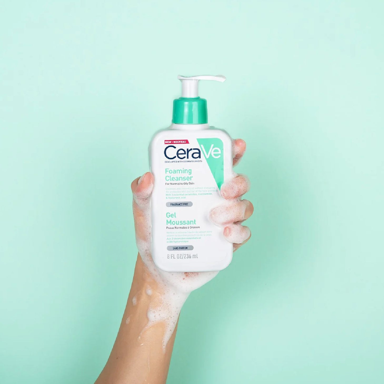 CeraVe Gel Espuma Limpeza 473ml + Gel-Creme Facial 52ml