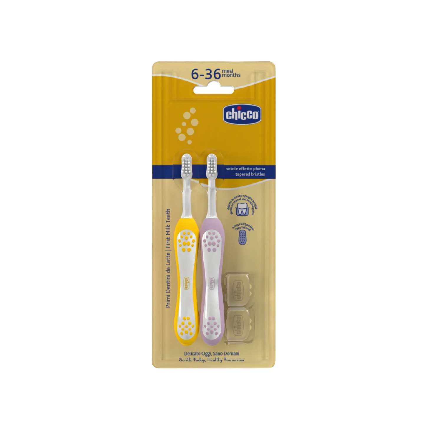 Chicco Escova Dentes Leite 6-36 Meses x2