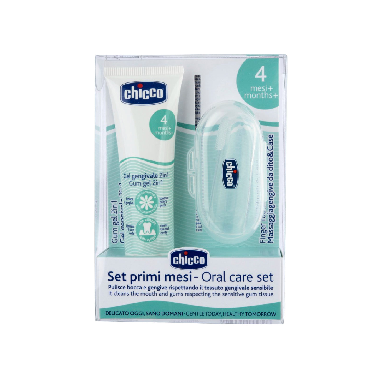 Chicco Kit Primeiros Meses Gel Gengival + Massajador de Gengivas +4 Meses