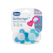 Chicco Physio Comfort Night Chupetas Luminosas Azul 16-36 Meses x2 Unidades