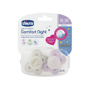 Chicco Physio Comfort Night Chupetas Rosa+Bege 16-36 Meses x2 Unidades