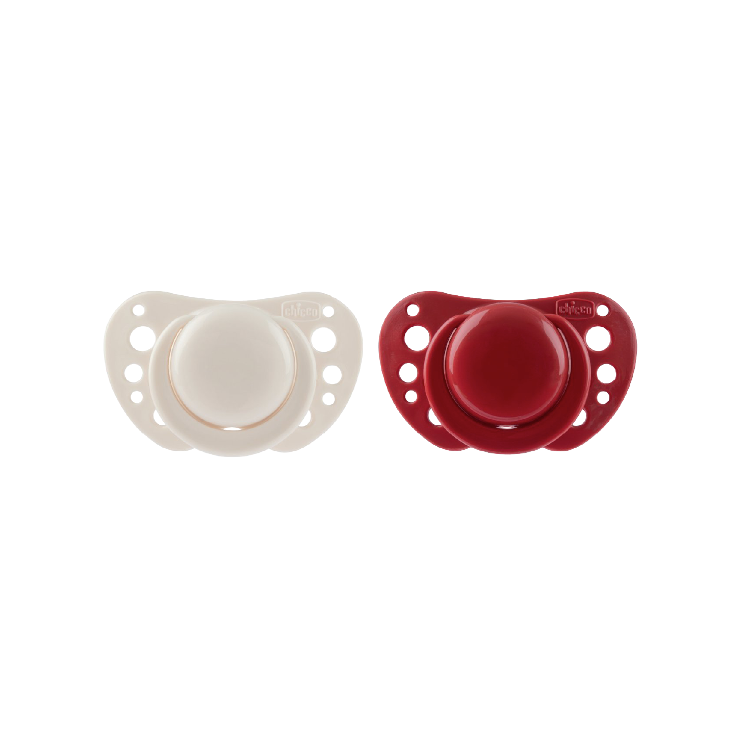 Chicco PhysioForma Air Chupetas Branco+Vermelho 6-16 Meses x2 Unidades