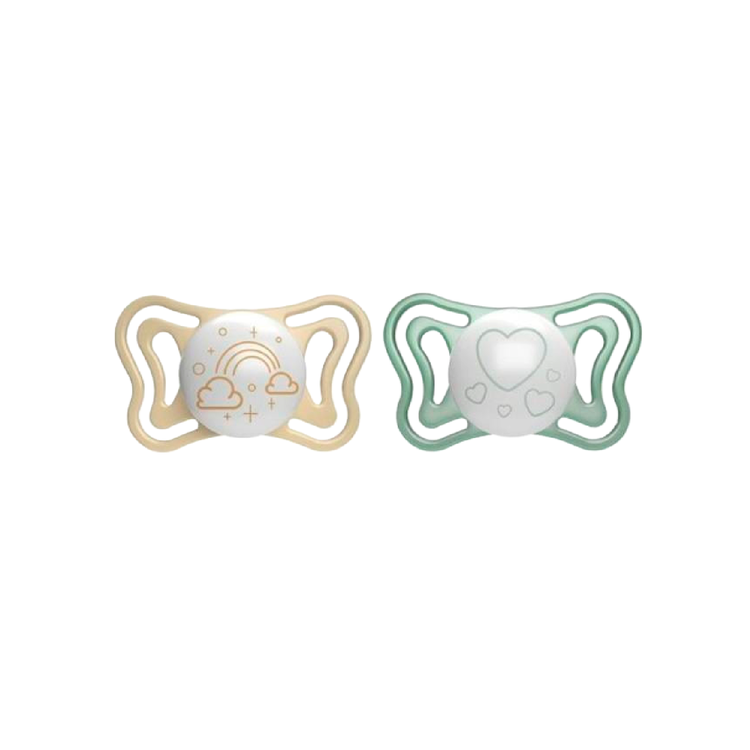 Chicco PhysioForma Light Chupetas Bege+Verde 2-6 Meses x2 Unidades