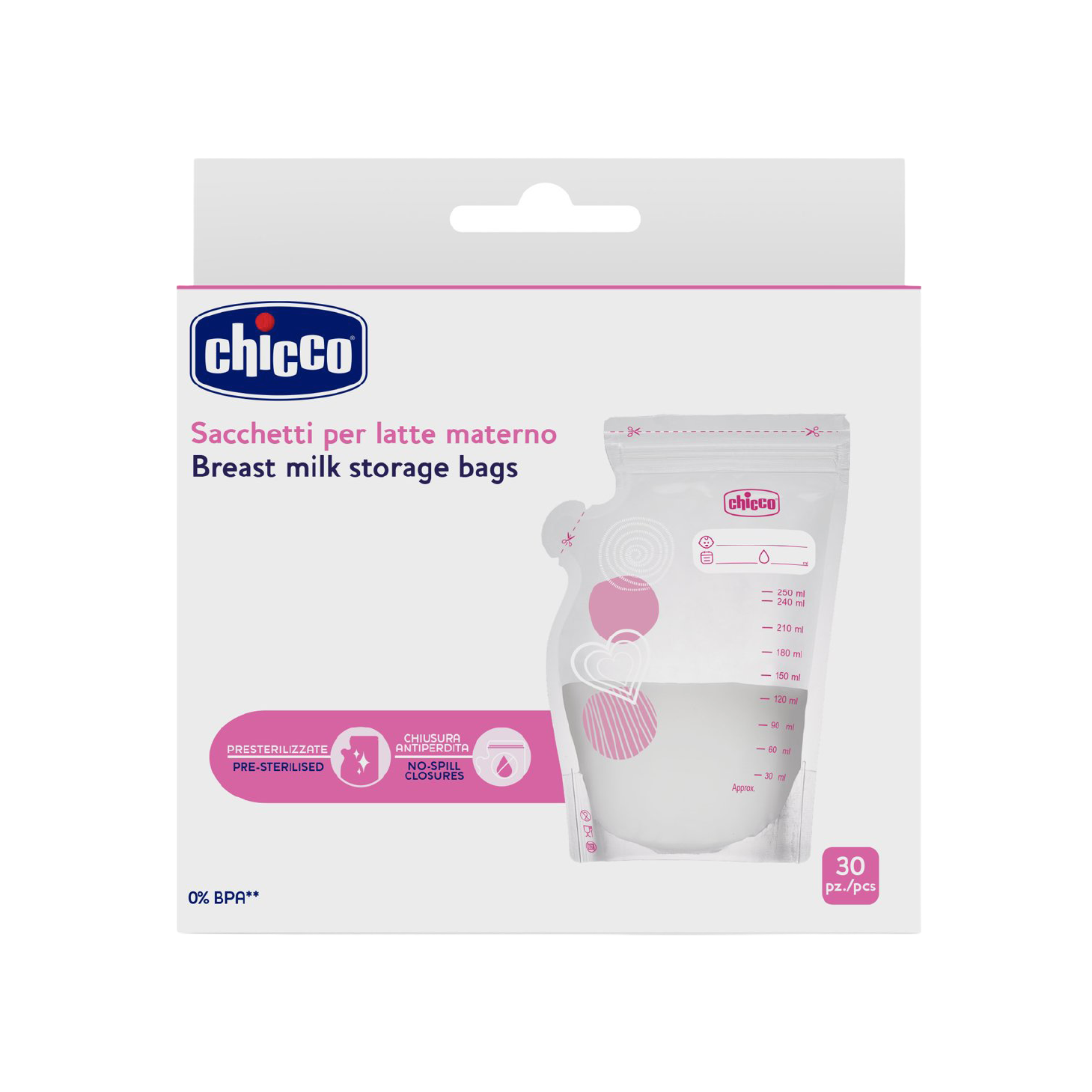 Chicco Sacos Conservação de Leite 30 Unidades