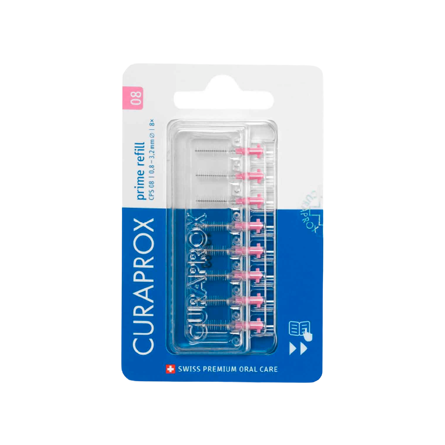 Curaprox Prime Refill CPS 08 Escovilhões 8 Unidades