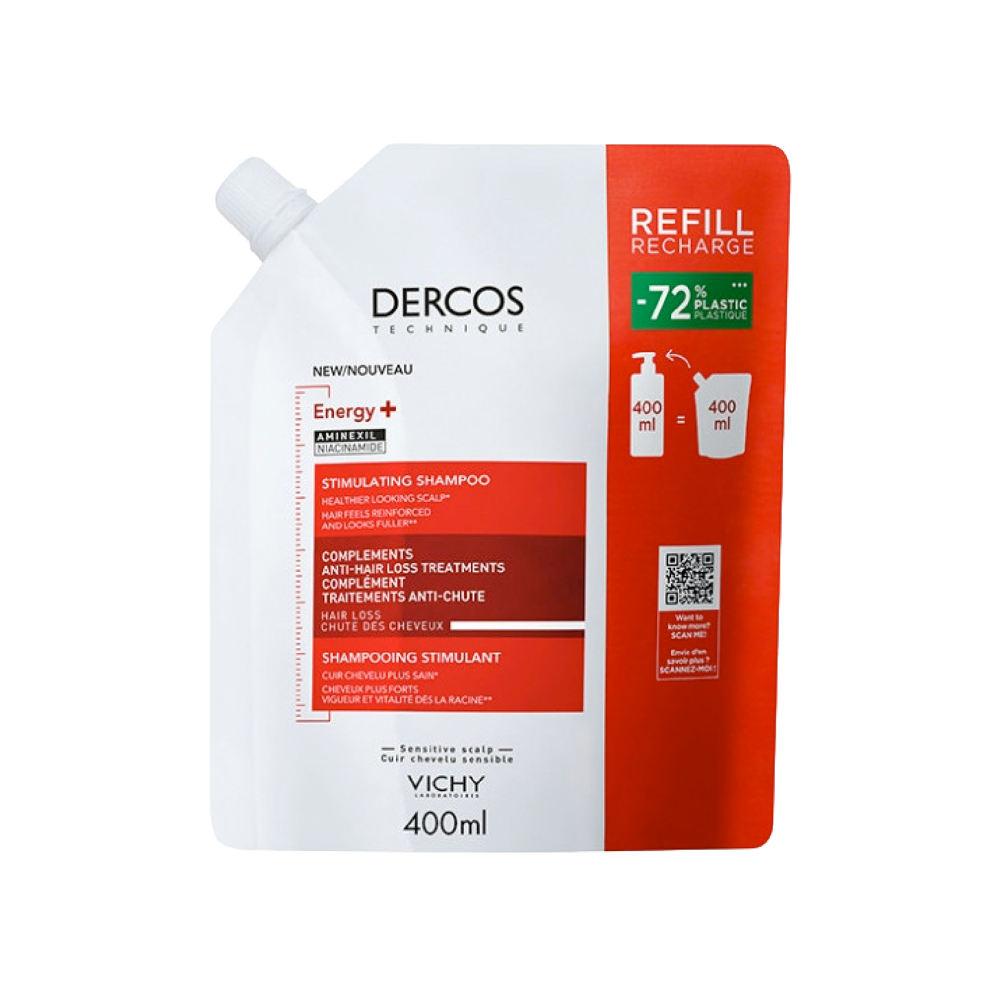 Dercos Estimulante Champô Refill 400ml