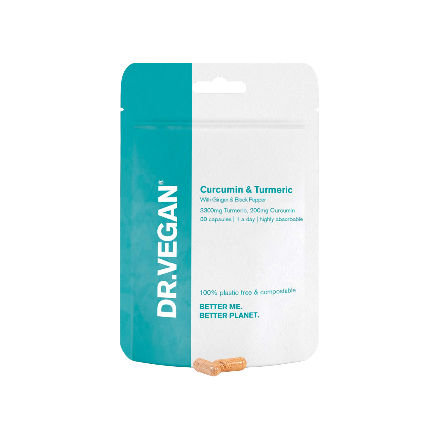 Dr.Vegan Curcumin & Turmeric 30 Cápsulas