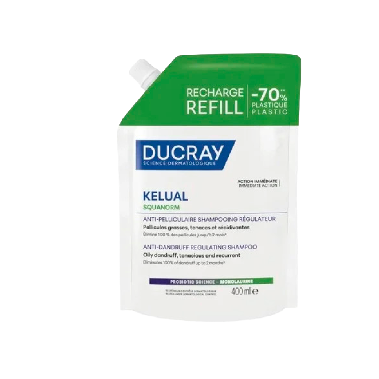 Ducray Kelual-Squanorm Champô Caspa Oleosa Recarga 400ml