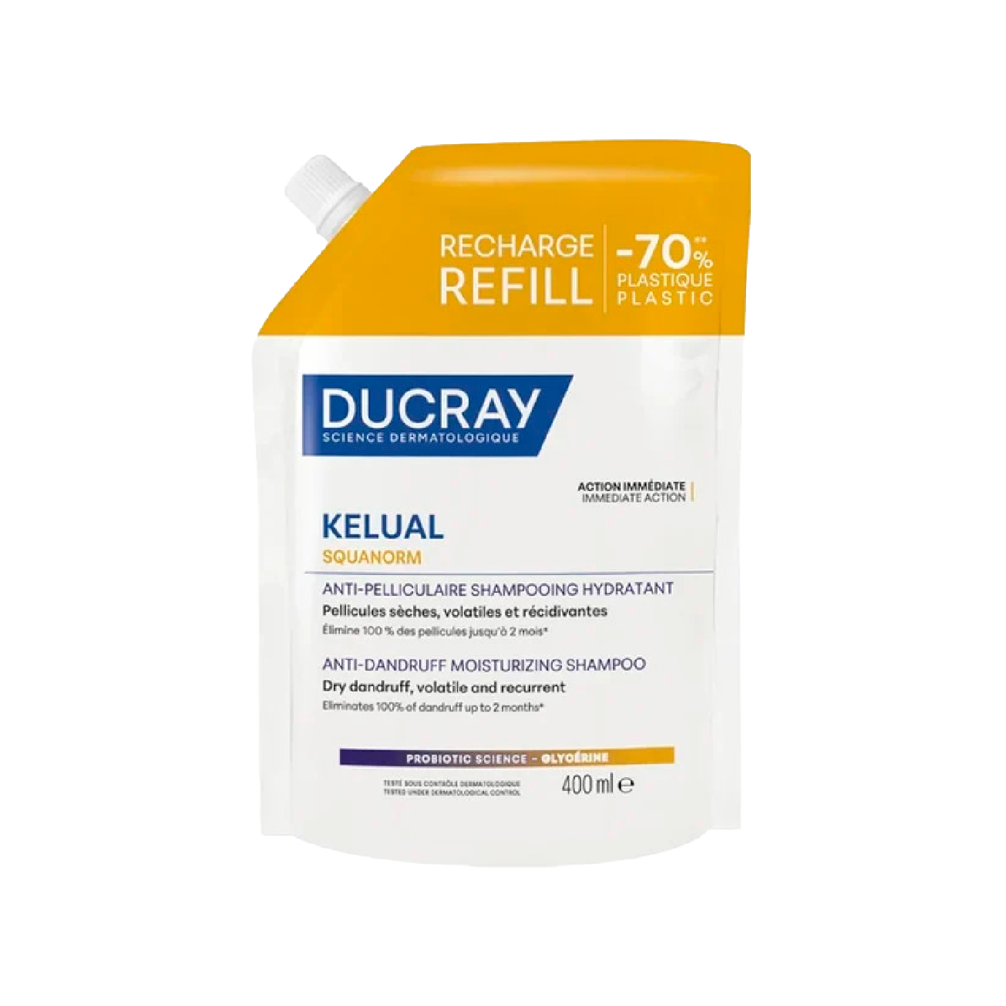 Ducray Kelual-Squanorm Champô Caspa Seca Recarga 400ml