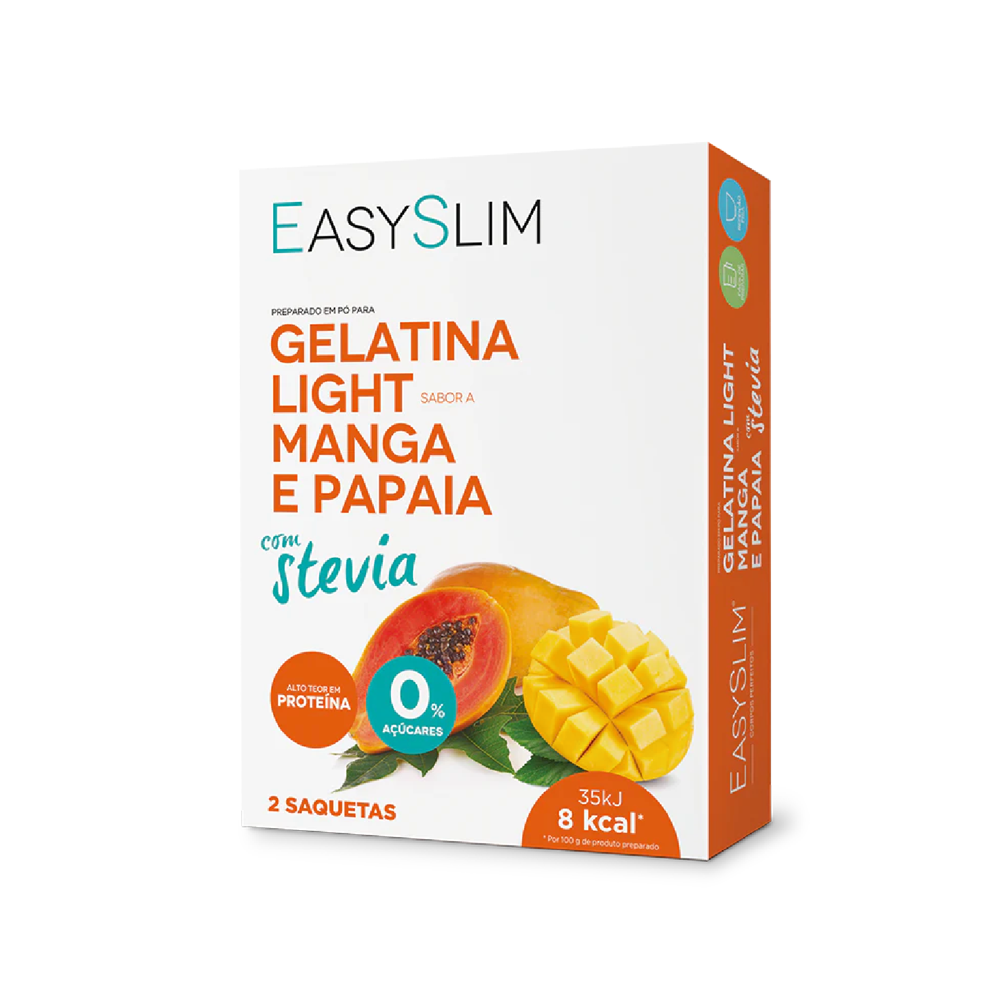 Easyslim Gelatina Light Manga/Papaia Stevia 2 Saquetas