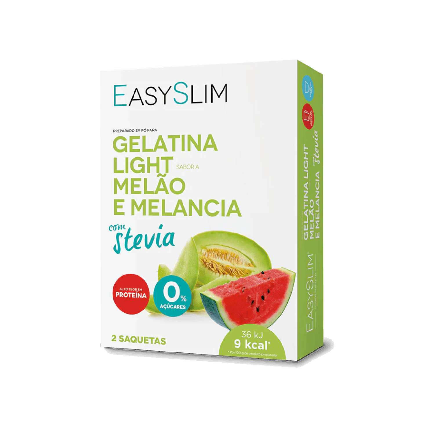 Easyslim Gelatina Light Melão/Melância Stevia 2 Saquetas