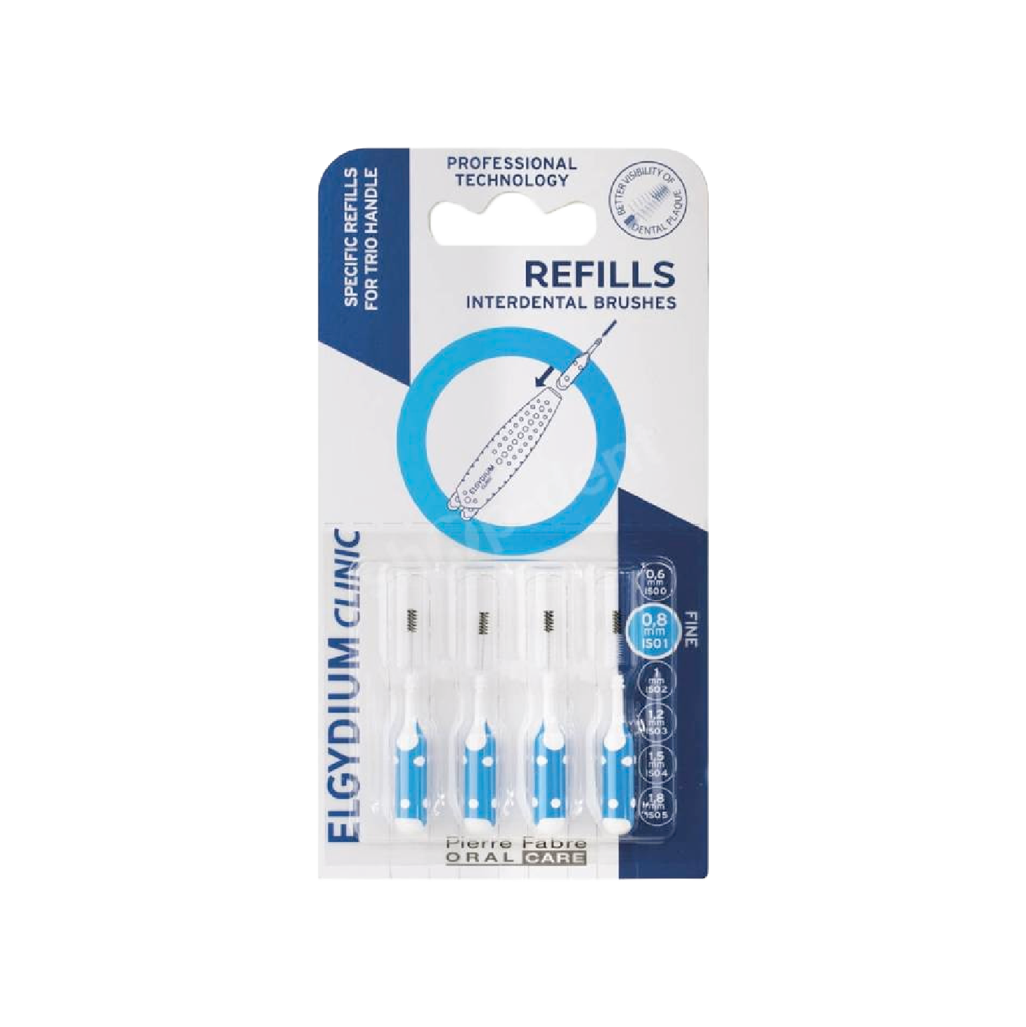 Elgydium Clinic Recarga de Escovilhão Azul (ISO 1) 4 Unidades
