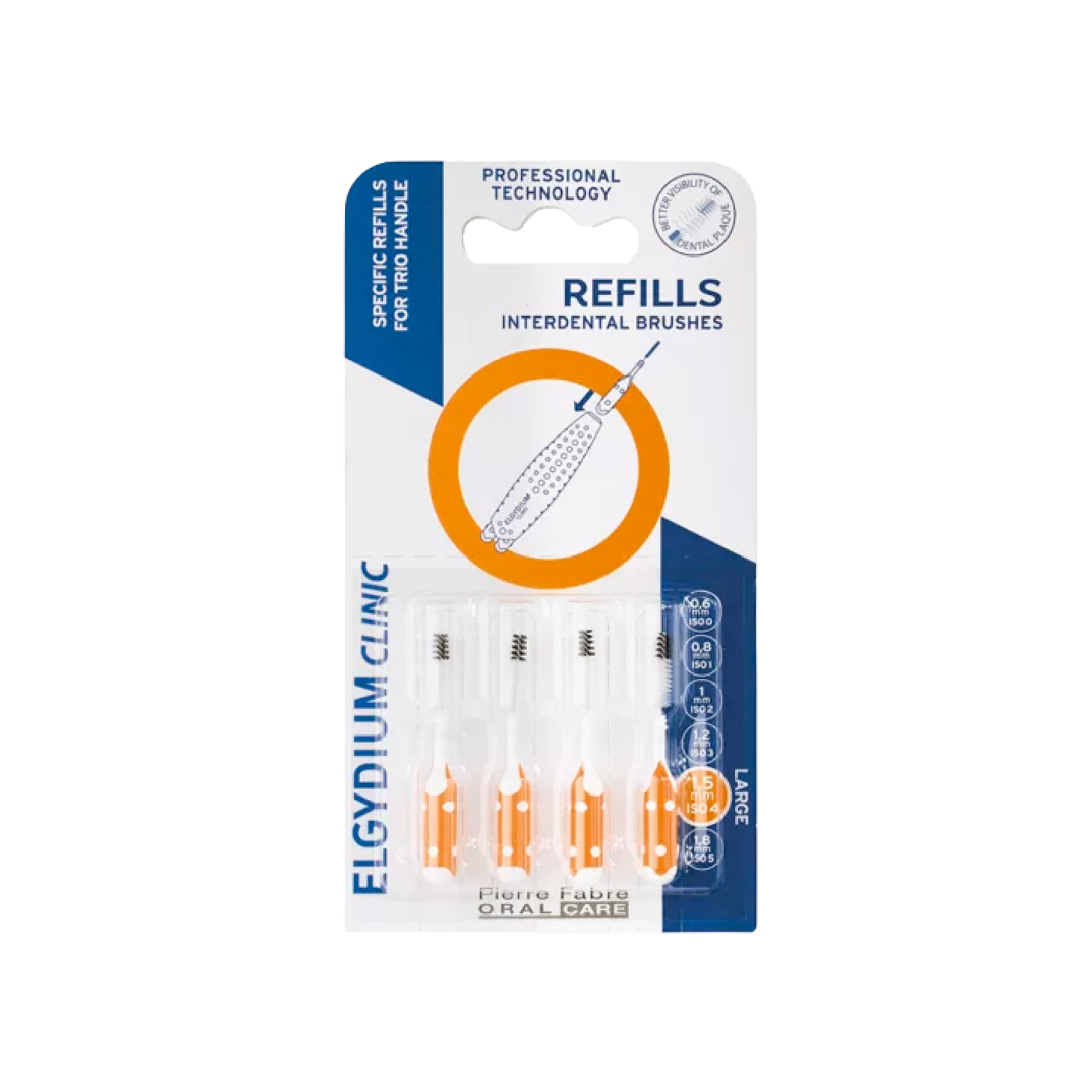 Elgydium Clinic Recarga de Escovilhão Laranja (ISO 3) x 4 Unidades