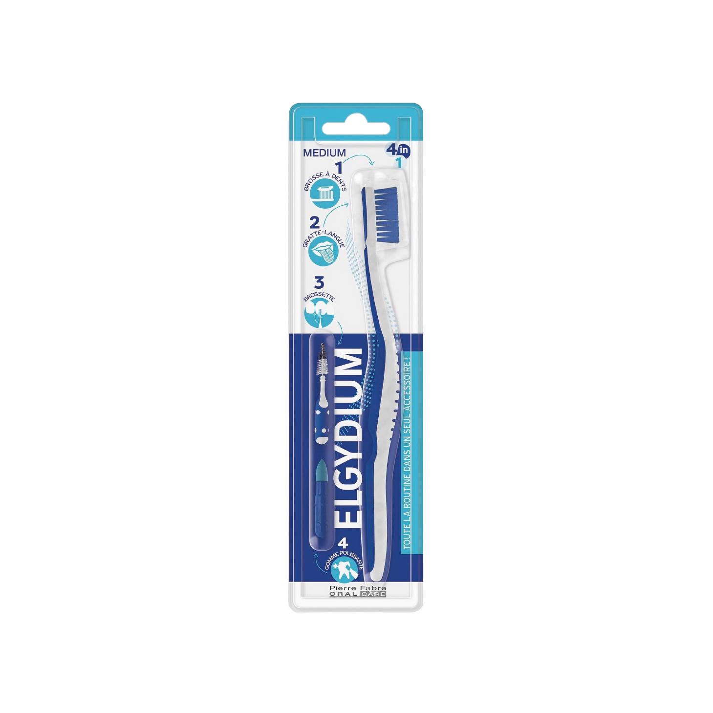 Elgydium Escova de Dentes 4 em 1 Média