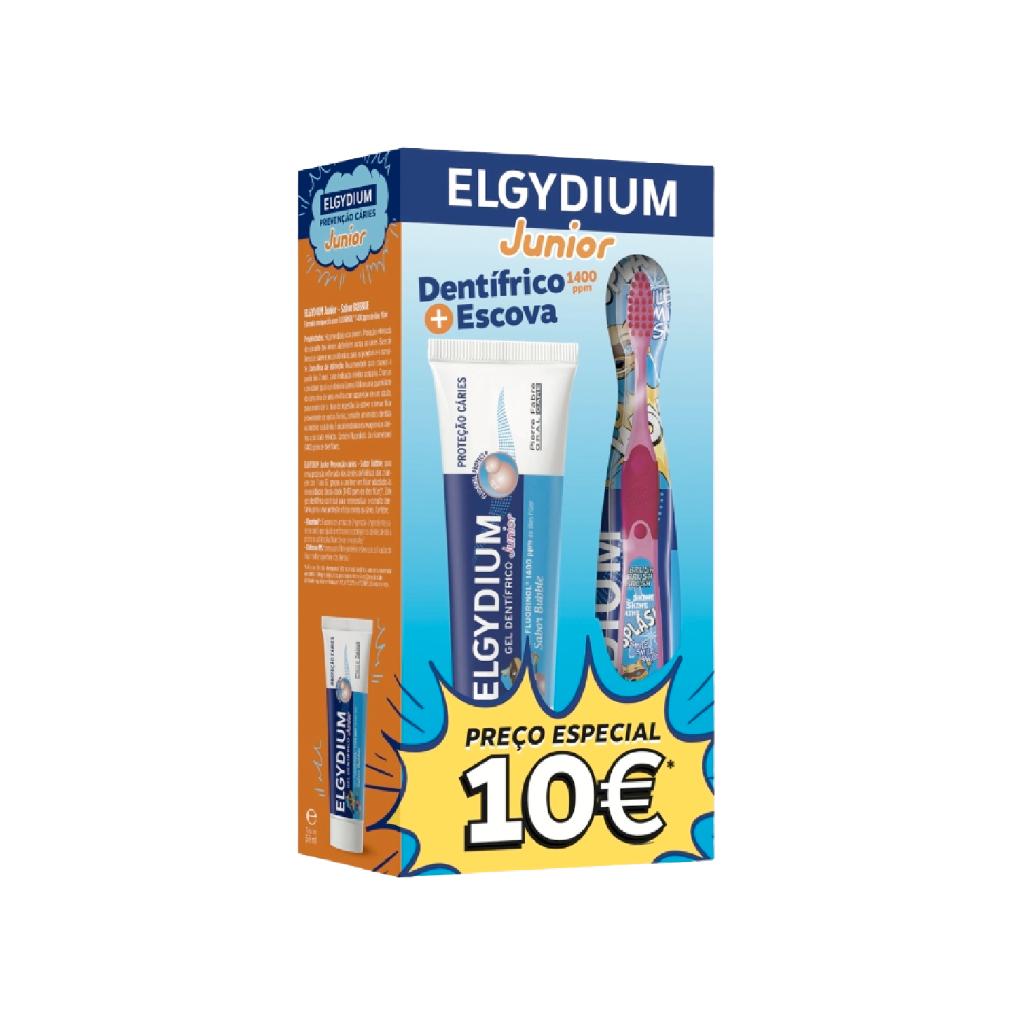 Elgydium Júnior Kit Gel Dentífrico Bubble 50ml + Escova