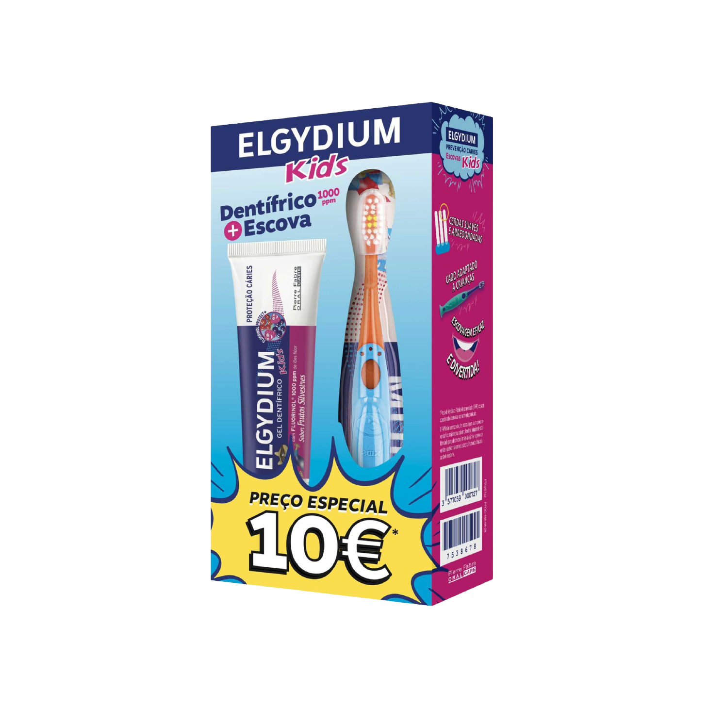 Elgydium Kids Kit Gel Dentífrico Frutos Silvestres 50ml + Escova