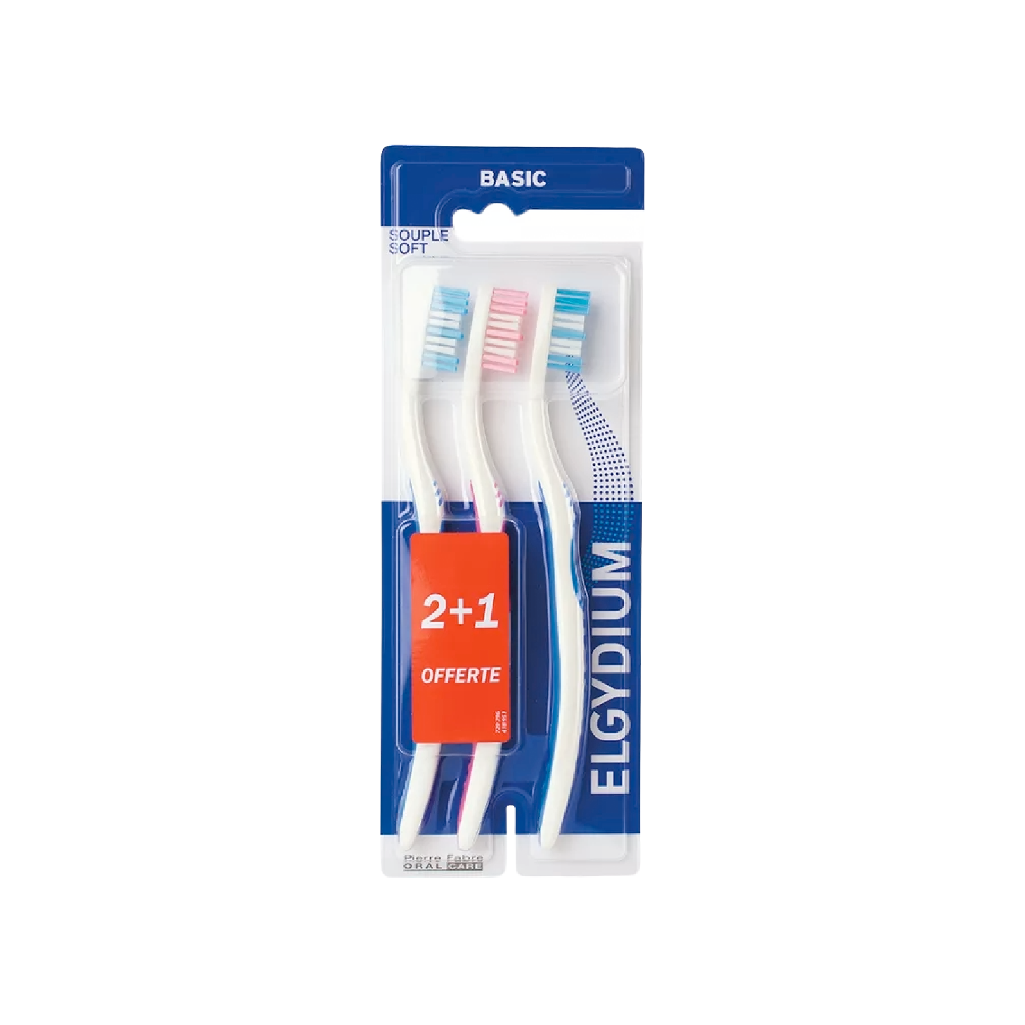 Elgydium Kit Escova Dentes Basic Soft 2+1 Unidades