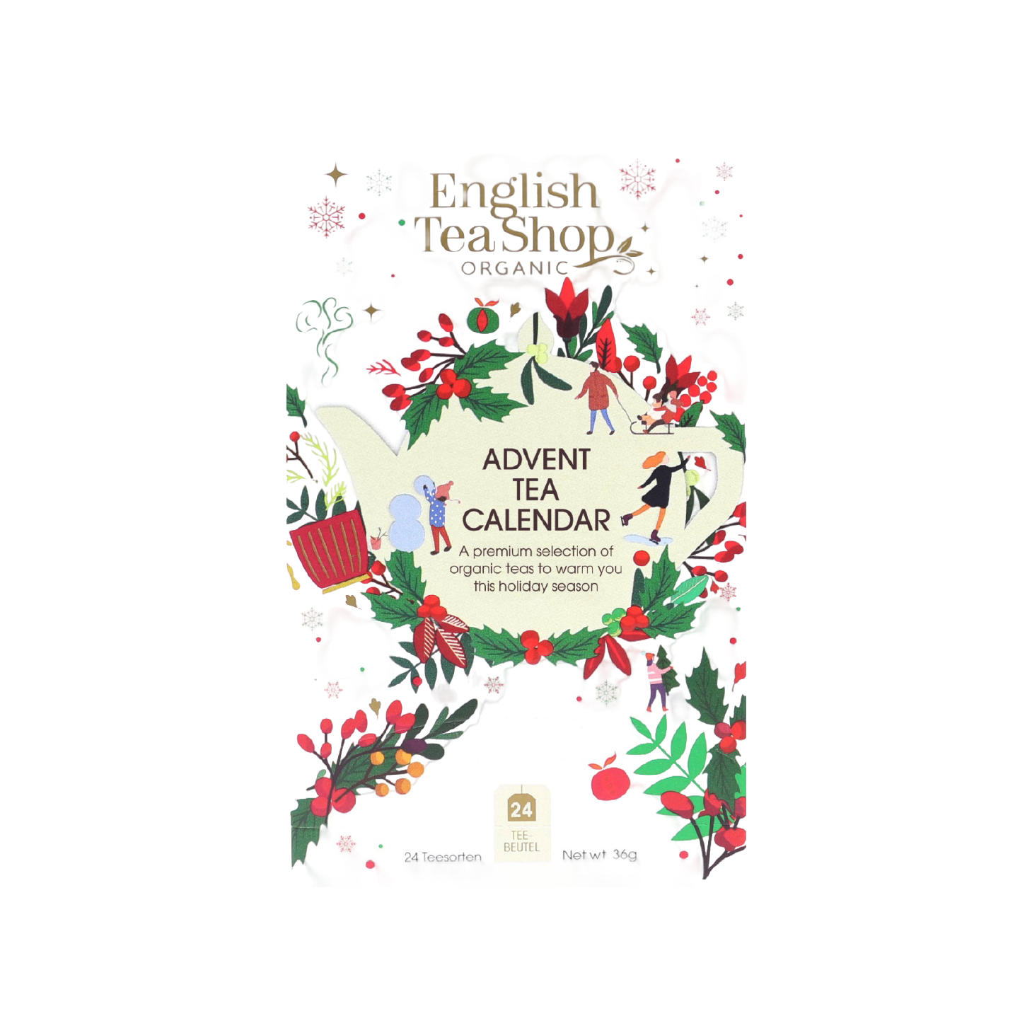 English Tea White Advent Calendar 50g