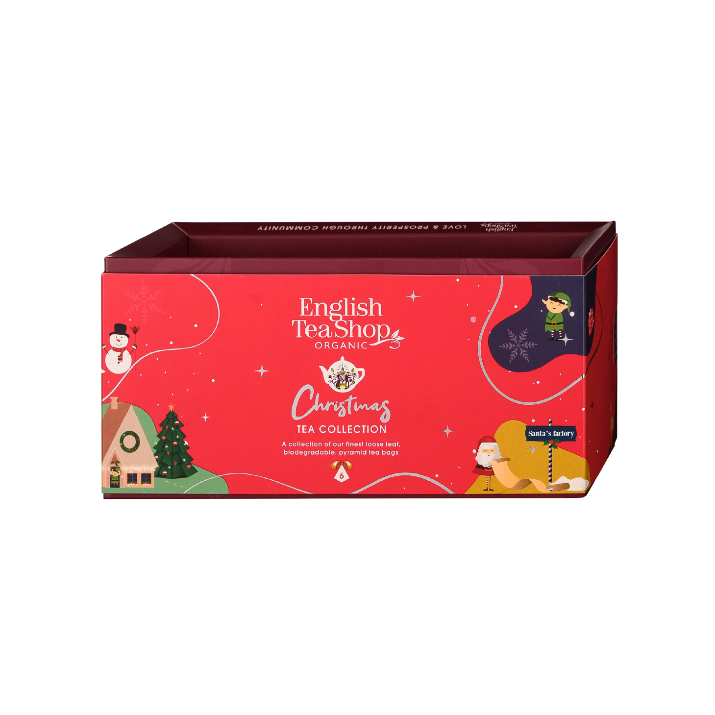 English Tea Xmas Collection Red Wonders 6 Pirâmides