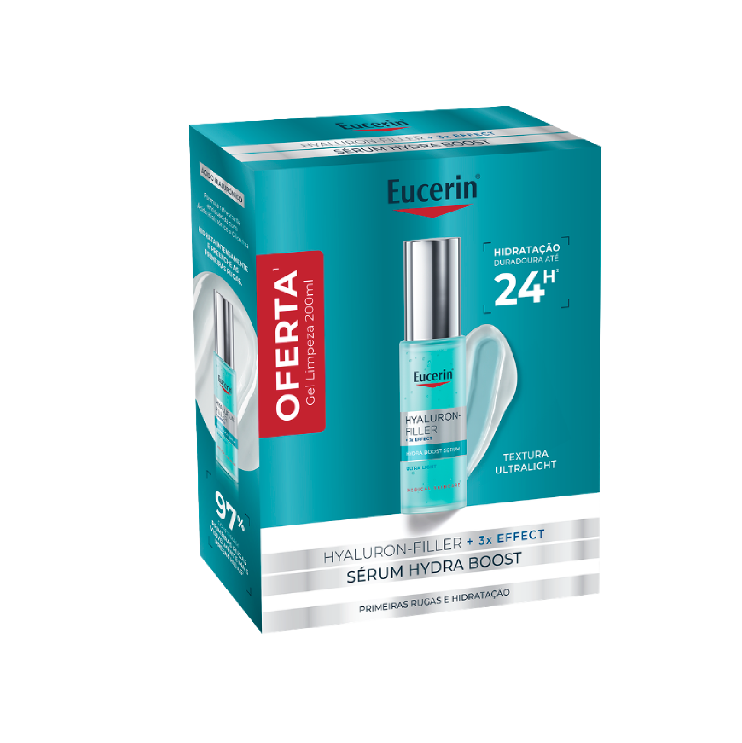 Eucerin Coffret Hyaluron-Filler Hydra Boost Sérum 30 ml + Gel Limpeza 200ml