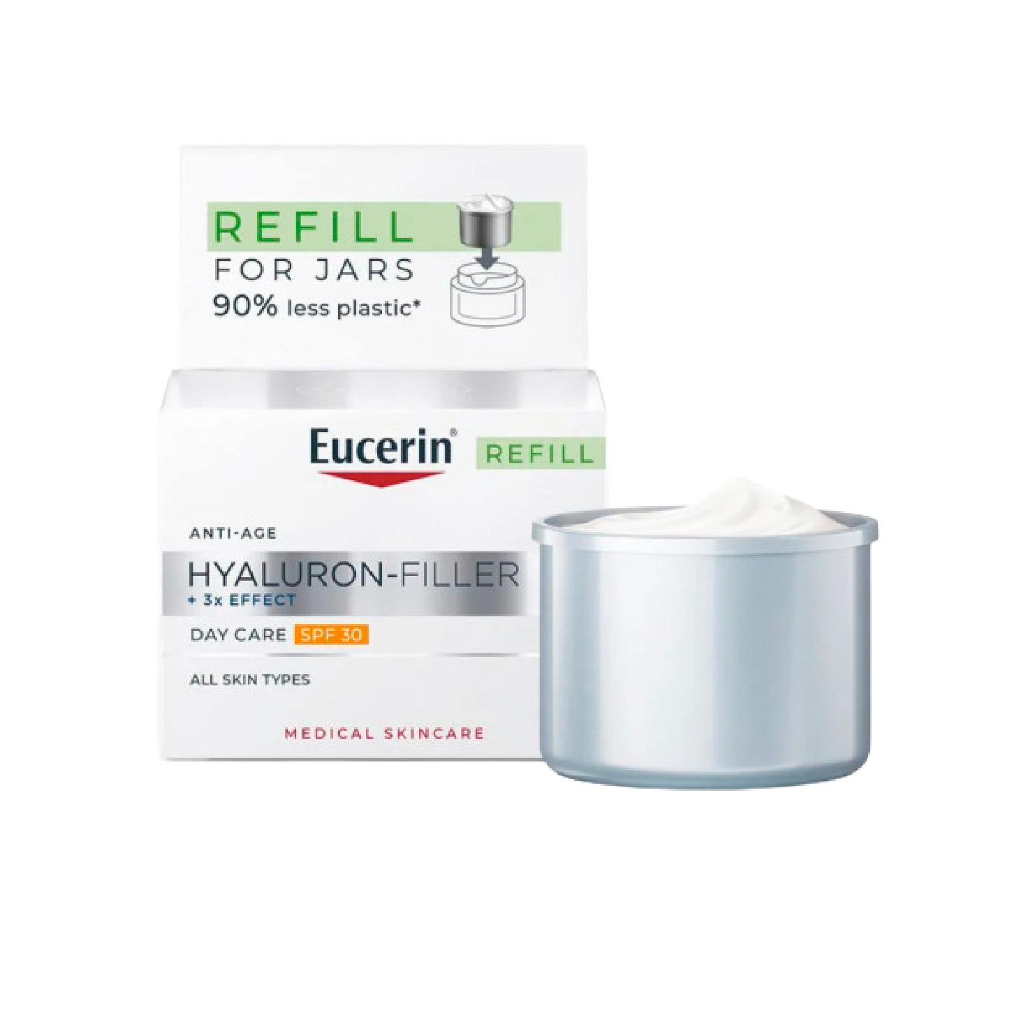 Eucerin Hyaluron-Filler 3Effect Creme de Dia FPS30 Refill 50ml