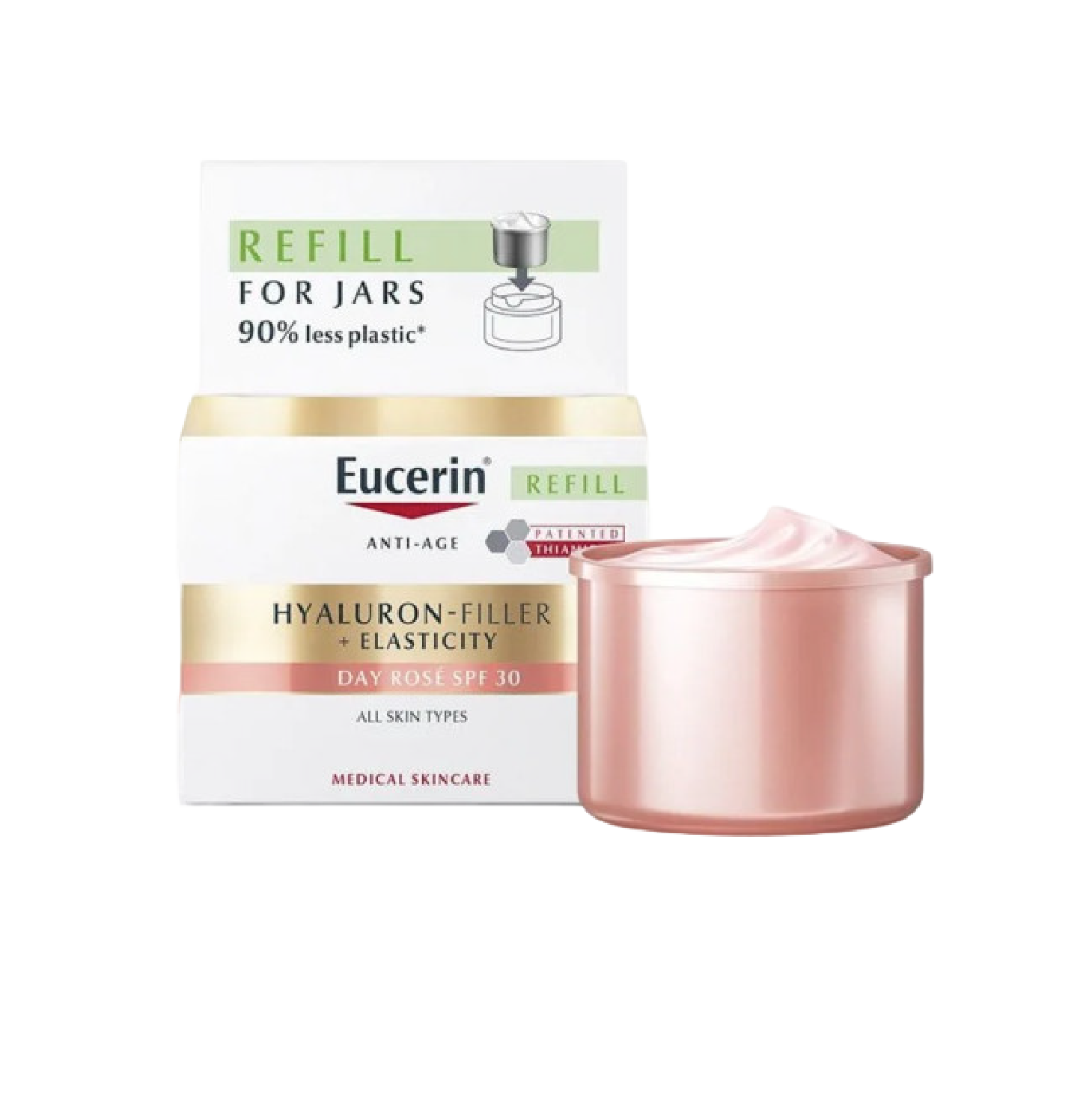 Eucerin Hyaluron-Filler + Elasticity Creme de Dia Rose FPS 30 Refill 50ml