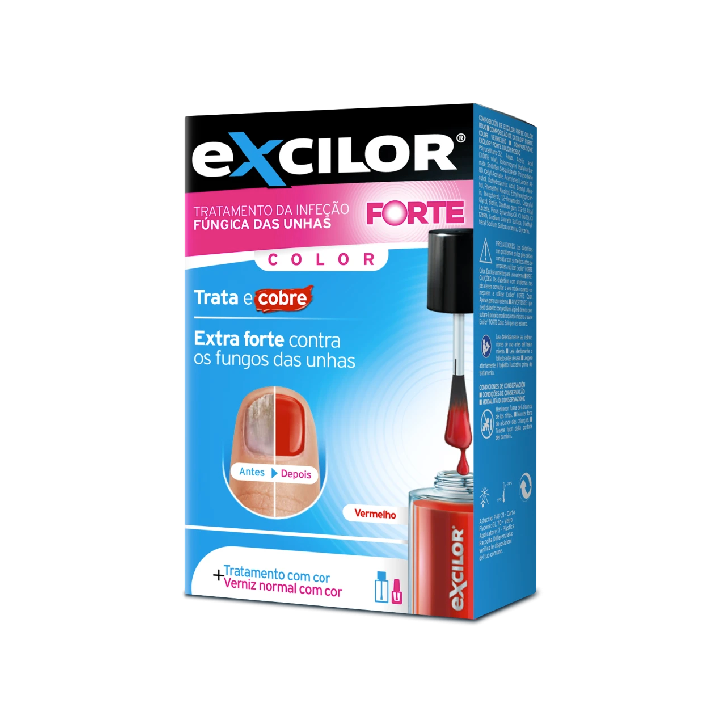 Excilor Forte Verniz Fungos das Unhas Vermelho 30ml