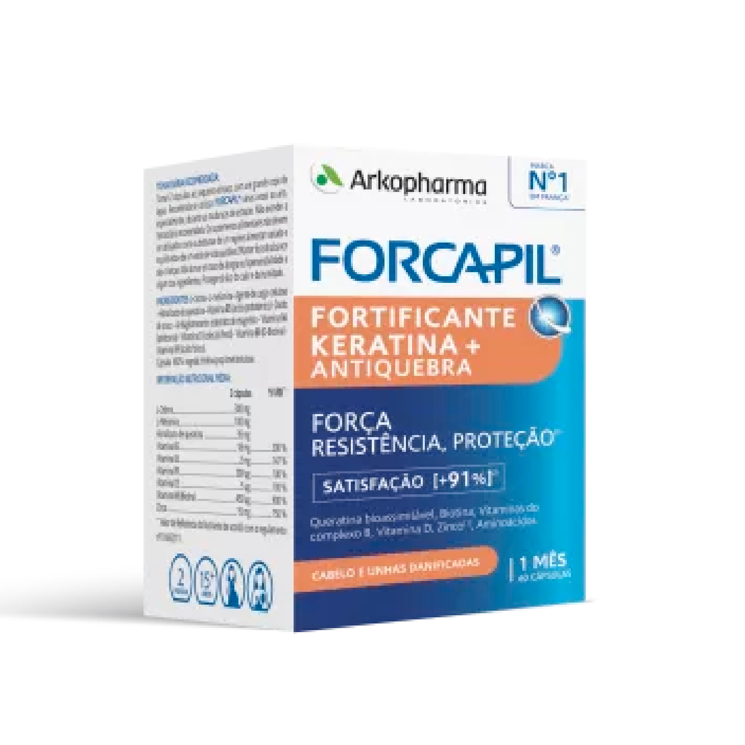 Forcapil Fortificante Keratina+ 60 Cápsulas