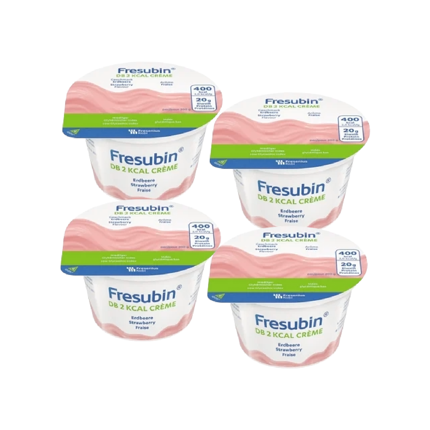 Fresubin DB 2Kcal Creme Morango 200g x 4 Unidades