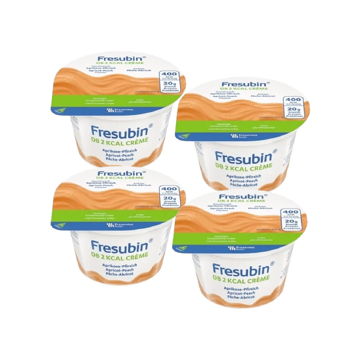 Fresubin DB 2Kcal Creme Pessêgo Alperce 200g x 4 Unidades