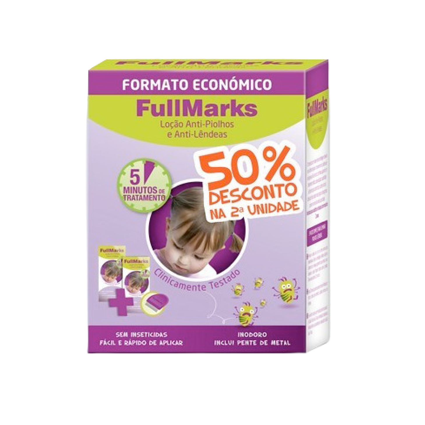 Fullmarks Loção Anti-Piolhos e Lêndeas 100ml x 2 Unidades