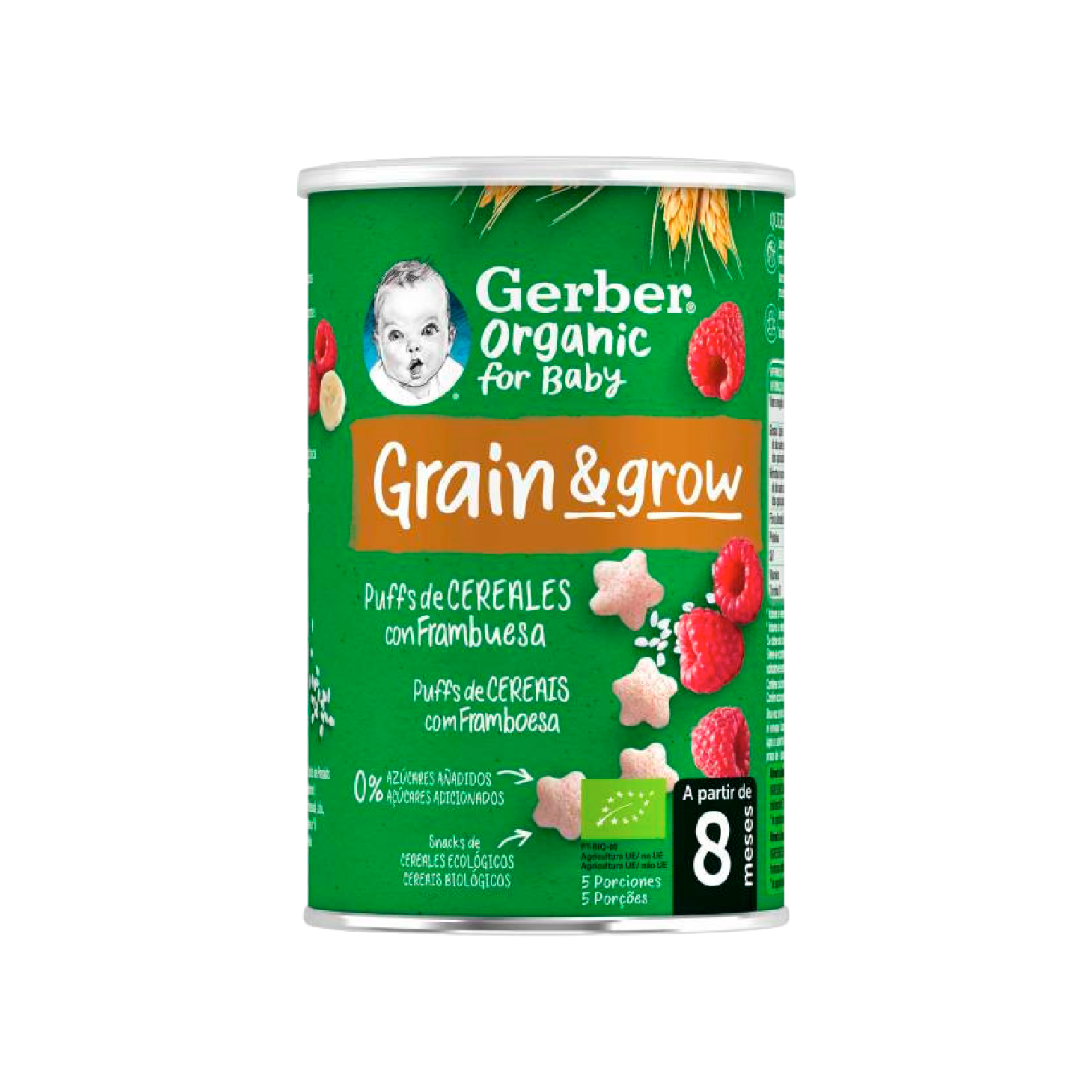 Gerber Organic Puffs Framboesa 35g 8M+